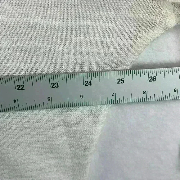 Olive & Oak Pullover Sweater Women's Large White Textured Semi-Sheer Oversized - Picture 6 of 7